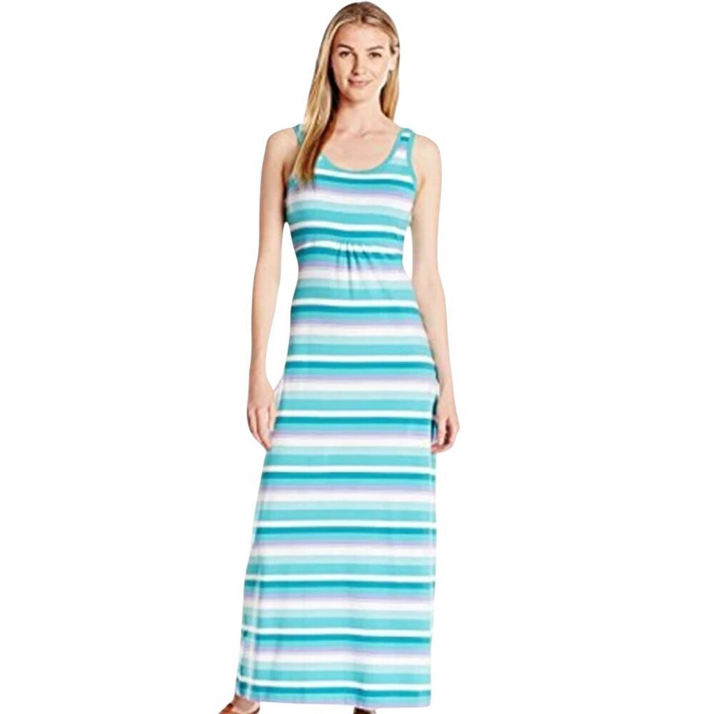 Columbia Omni-Wick PFG Sleeveless Striped Maxi Dress Size Small